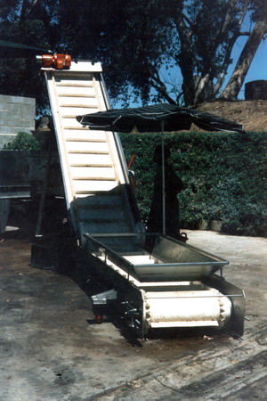 Flighted Incline Belt Conveyor