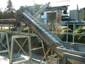 Flighted Incline Belt Conveyor