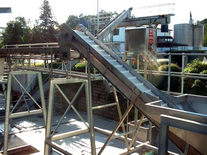 Incline Flighted Belt Conveyor